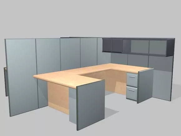 Office Cubicle Workstation Partition Furniture 3d model Office Cubicle Workstation Partition Furniture 3d model