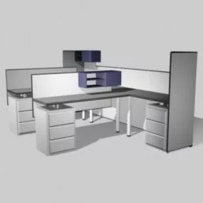 Office Cubicles Module Workstations 3d model