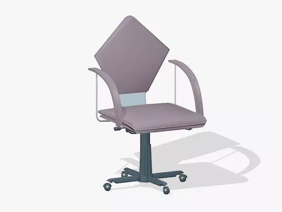 Computer Desk With Keyboard Tray And Shelf 3d model