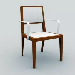 Modernism Chair Wood Frame 3d model