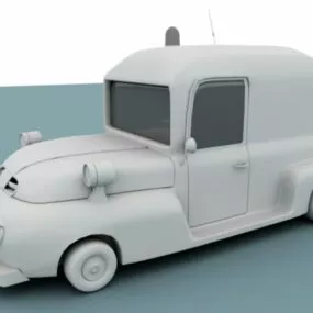 Antique Police Wagon 3d model