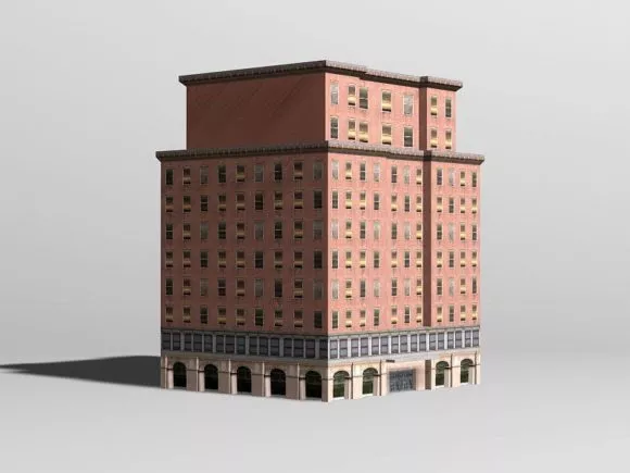 Brick Wall And Iron Fence 3d model