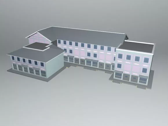 Old Headquarter Buildings 3d model Old Headquarter Buildings 3d model
