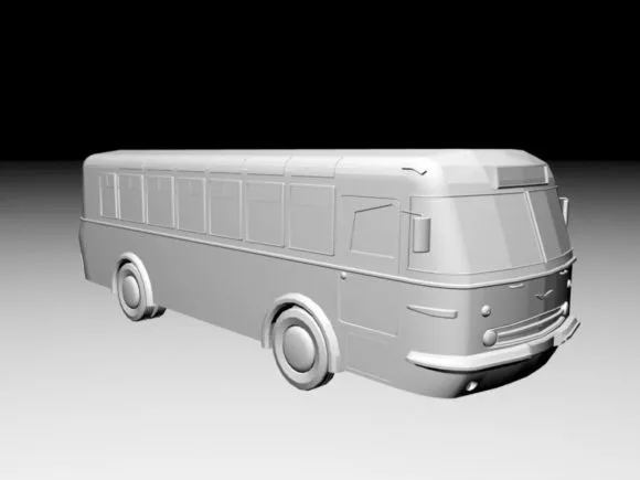 Old Bus Vehicle 3d model Old Bus Vehicle 3d model