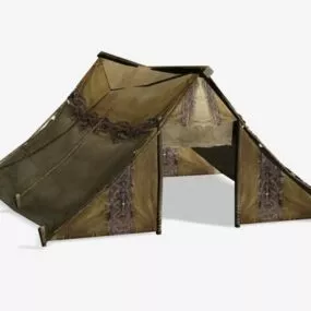 Old Camping Tent 3d model