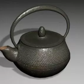 Rustic Cast Iron Teapot 3d model
