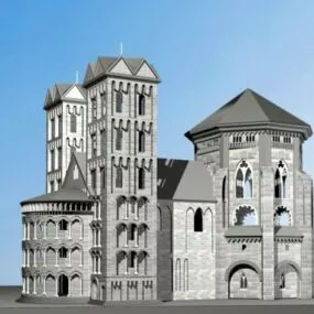 Classic Castle Architecture 3d model