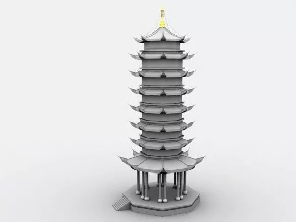 City Block Building Column 3d model