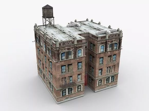 City Block Building Column 3d model