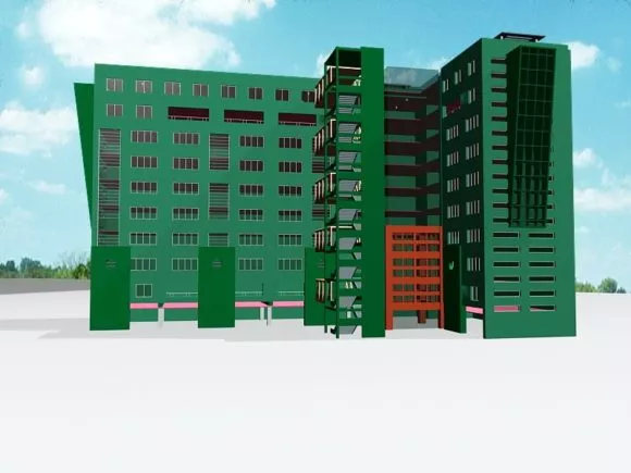 Silo Building 3d model