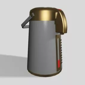 Old Grey Electric Kettle 3d model