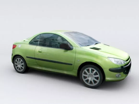 Lowpoly Green Car 3d model Lowpoly Green Car 3d model