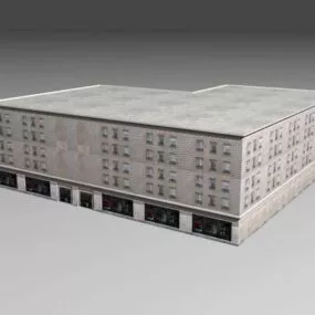 Old Historic Hotel Building 3d model