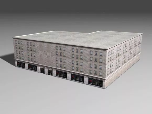 Prison Bath Building 3d model