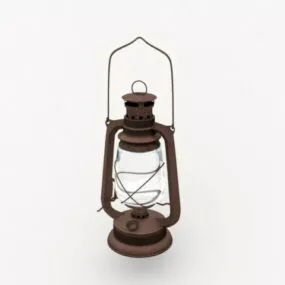 Old Kerosene Lantern Rustic 3d model