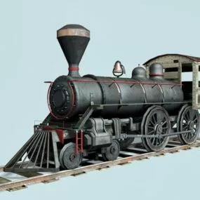 Old Locomotive Steam Engines 3d model