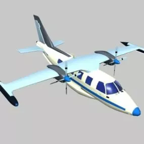 Old Prop Airplane 3d model