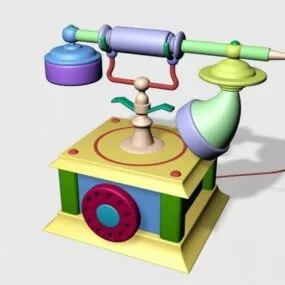 Old Rotary Vintage Phone 3d model