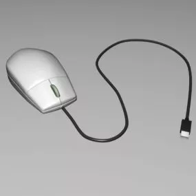 Old Pc Usb Mouse 3d model
