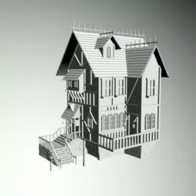 Vintage House 3d model