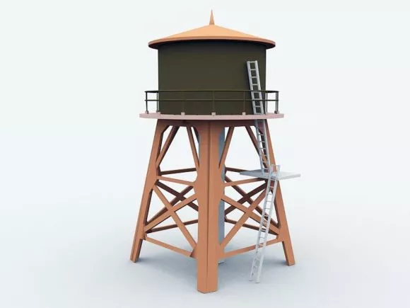 Lego Futuristic Tower Building 3d model