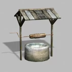 Vintage Water Well 3d model