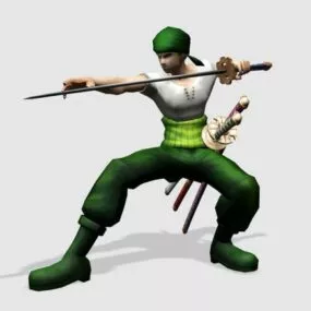 Zoro Anime Character Of One Piece 3d model