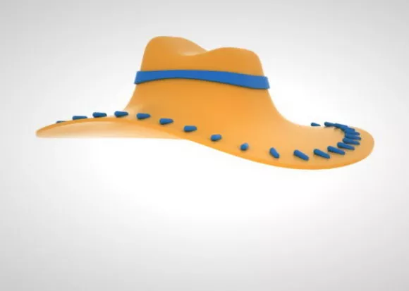 Old Western Cowboy Hat 3d model