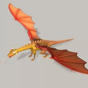 Fire Dragon Animal 3d model