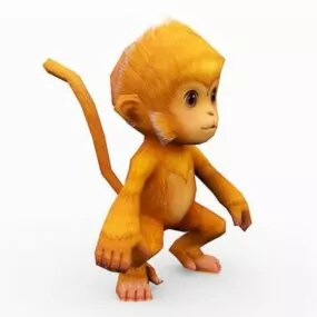 Baby Monkey Cartoon 3d model