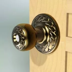 Brass Door Knob 3d model