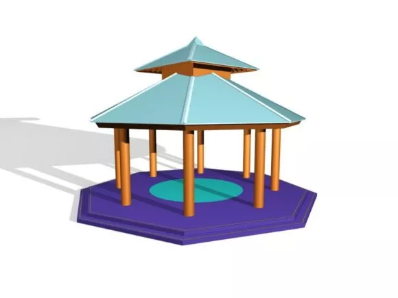 Ruines Stone Building 3d model