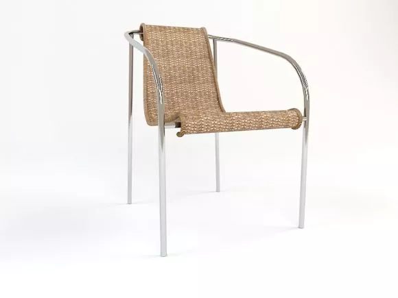 Classroom Wood Chair 3d model