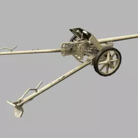 Pak38 German Artillery Anti Tank 3d model
