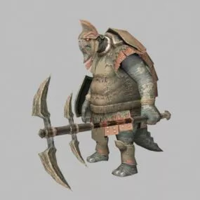 Pangolin Warrior Character 3d model
