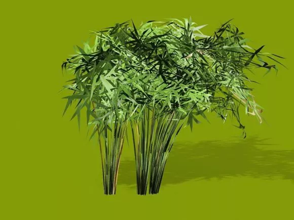 Garden Grass Pot Rectangular 3d model