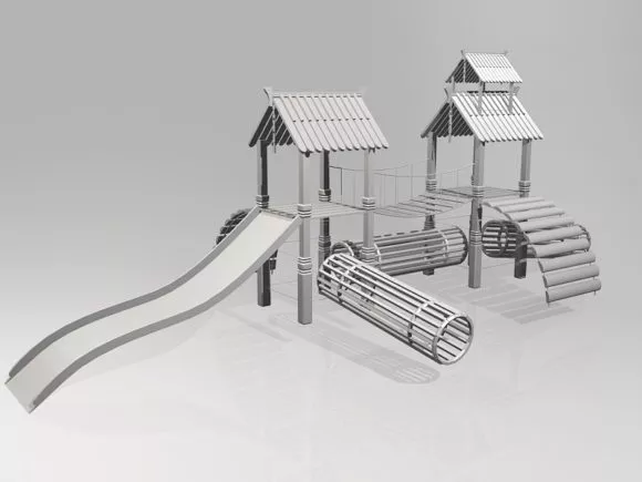 Castle Exterior Scene 3d model
