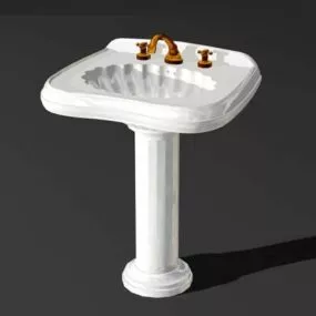 Classic Pedestal Wash Basin 3d model