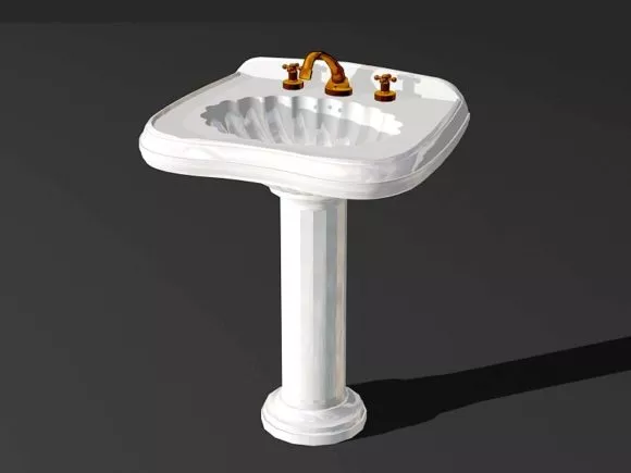 Office Fluorescent Light Fixture 3d model