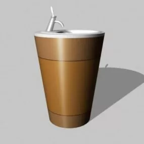 Pedestal Washbasin 3d model