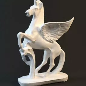 Stone Pegasus Statue 3d model