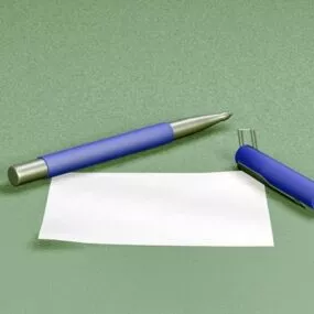 Pen With Paper 3d model