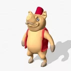 Cartoon Pig Character 3d model