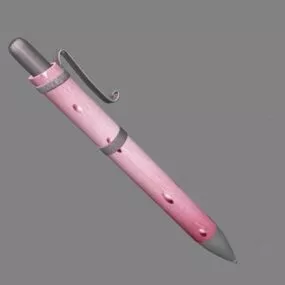 Ballpoint Pen Pink Color 3d model