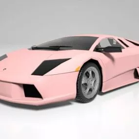Pink Lamborghini Roadster 3d model