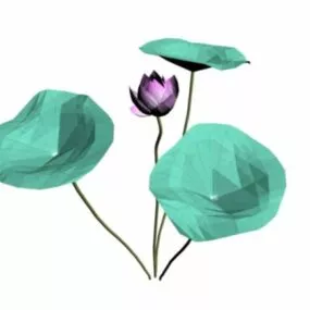 Flower Pink Lotus 3d model