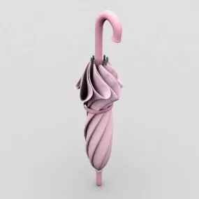 Realistic Pink Umbrella 3d model