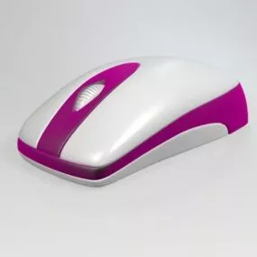 Pink Wireless Mouse 3d model