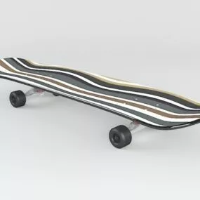 Plain Texture Skateboard 3d model