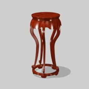 Antique Plant Stand Table 3d model